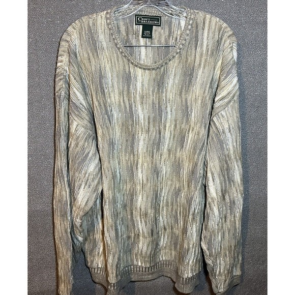 VTG 90s Croft & Barrow Men’s Sweater XL 3D Textured Knit Earth Tones Coogi Style - Picture 7 of 7